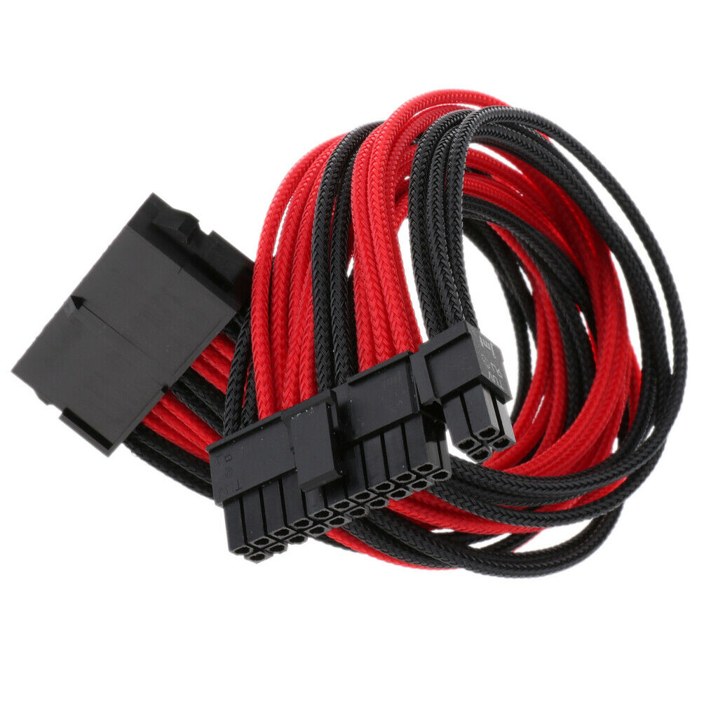 30cm ATX 24-Pin Male To Female PSU Motherboard Power Supply Extension Cable