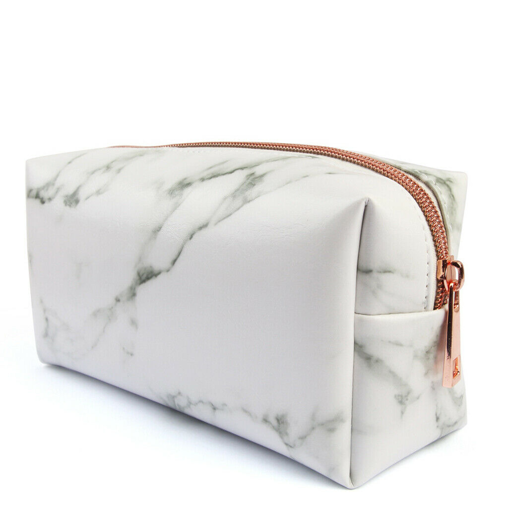 Zipper Marbling Makeup Storage Bag Cosmetic Organizer Pouch-PU