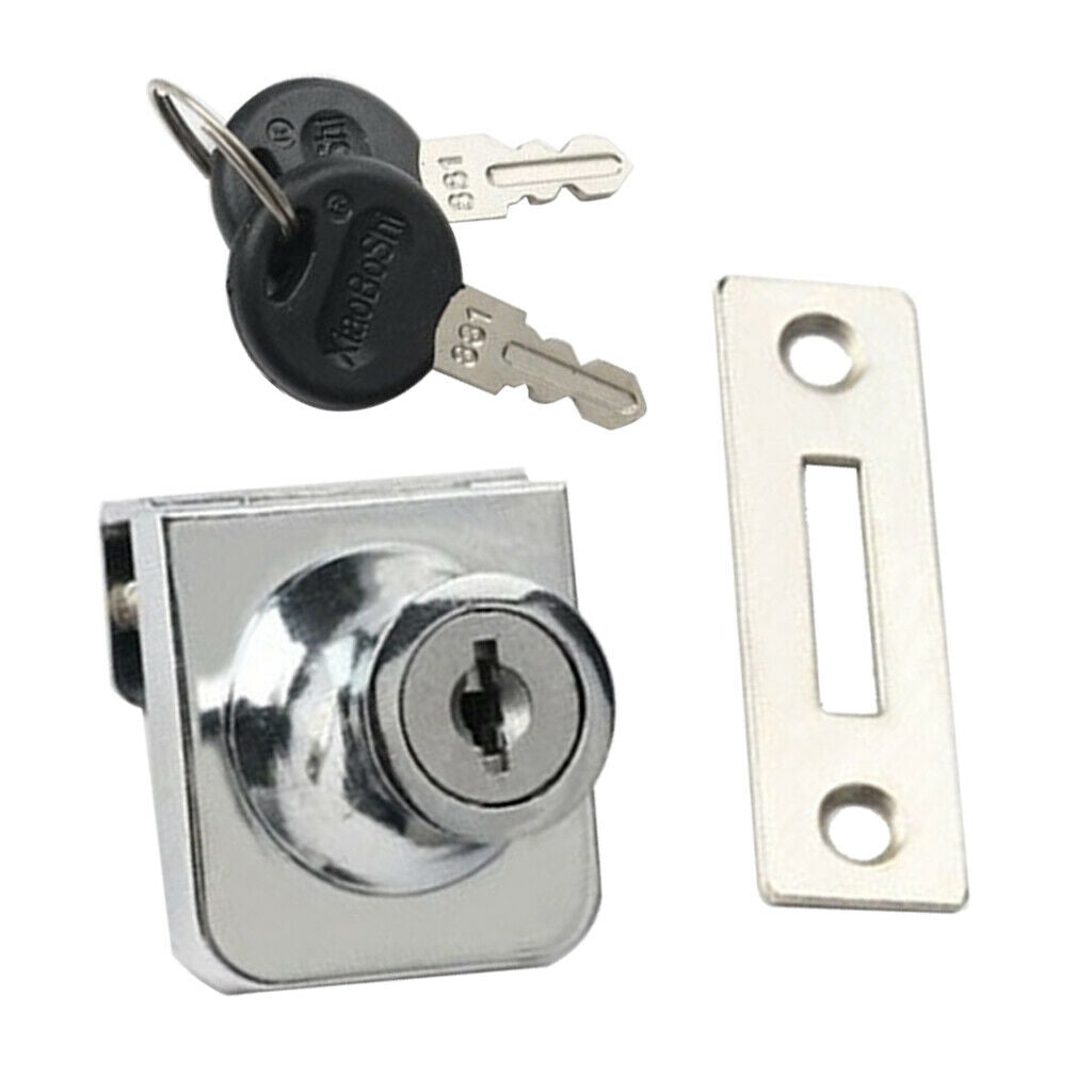 Heavy Duty Display Cabinet Showcase Lock Glass Door Lock  35x32mm A