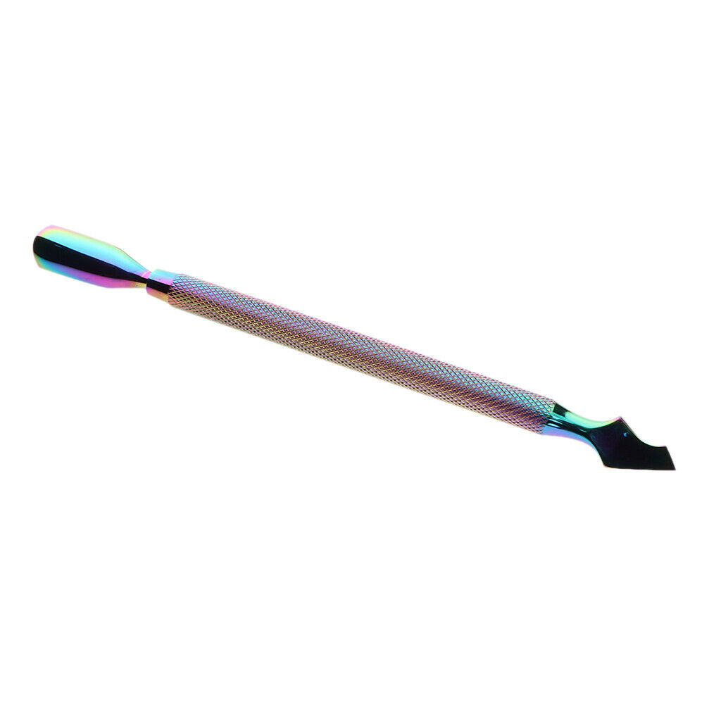 Stainless Steel 2 Head Cuticle Nail Pusher Trimmer Remover Manicure Tools 04