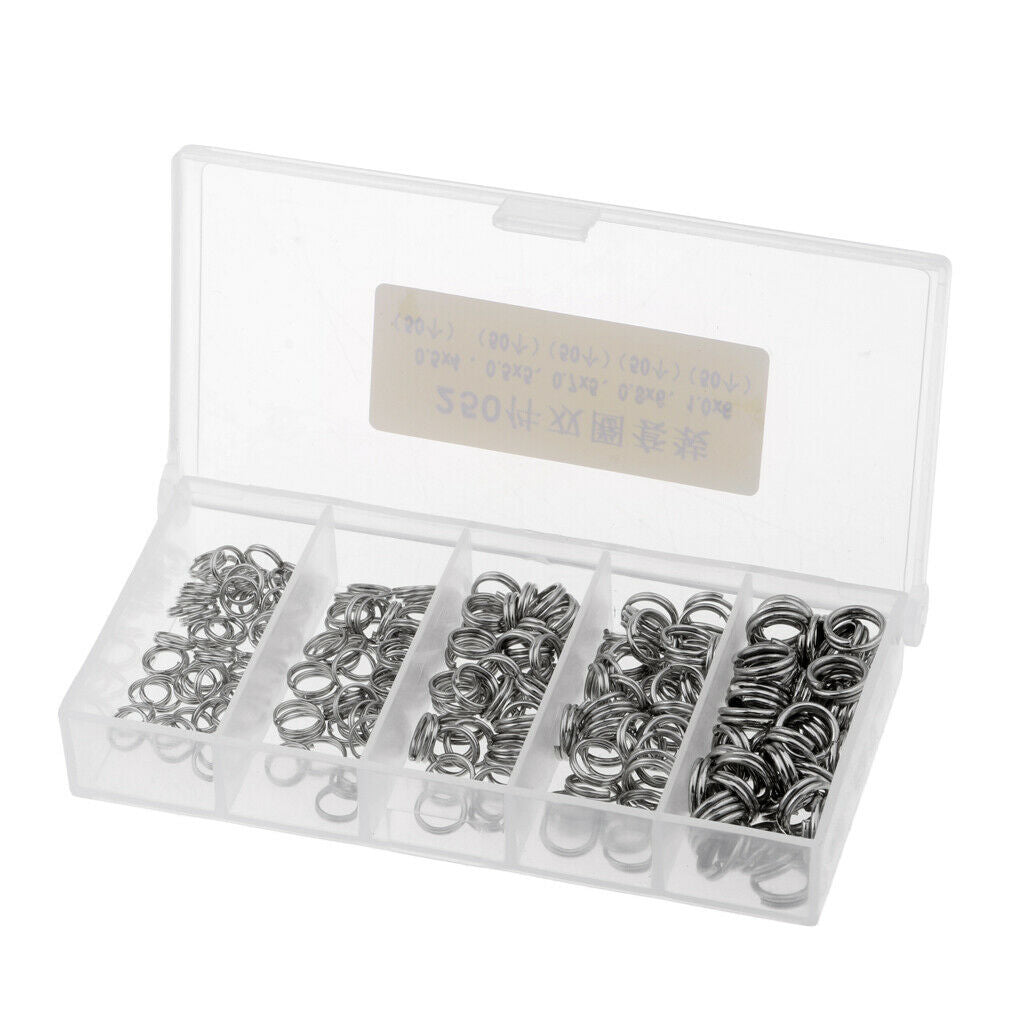 250pcs  Rings Set Stainless Steel Fishing Tackle Lure Connector