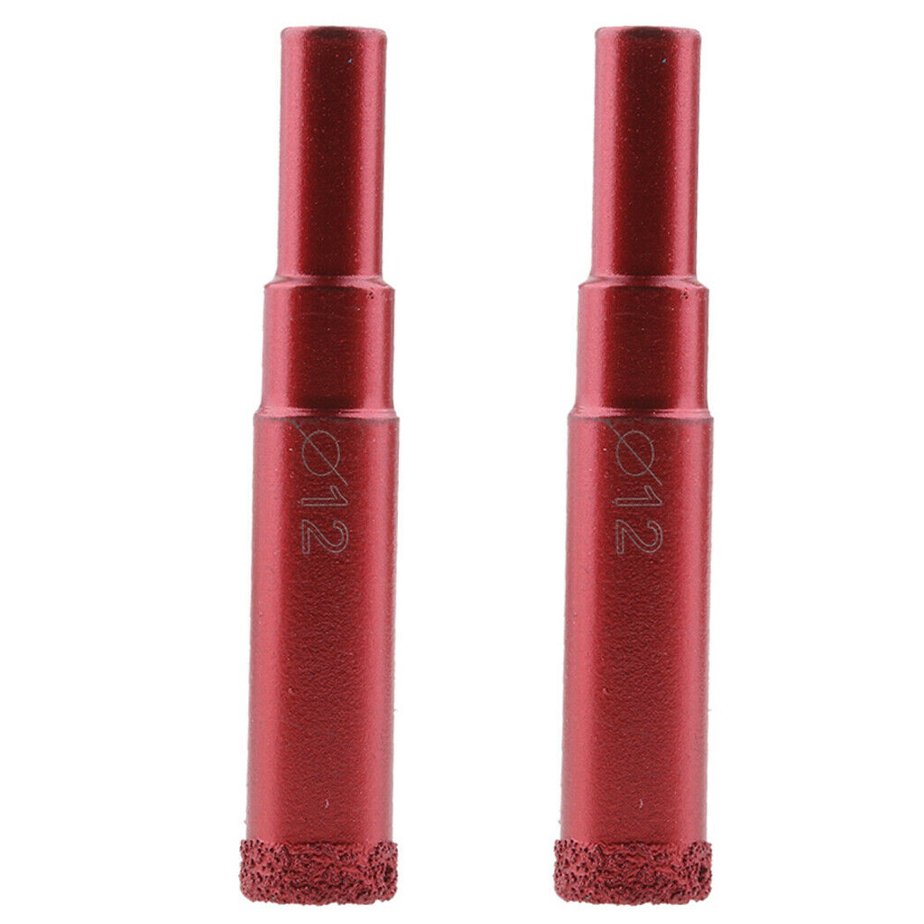 2Pcs Diamond Holesaw Tile Ceramic Glass Marble Glass Drill Bit Cutter - 12mm