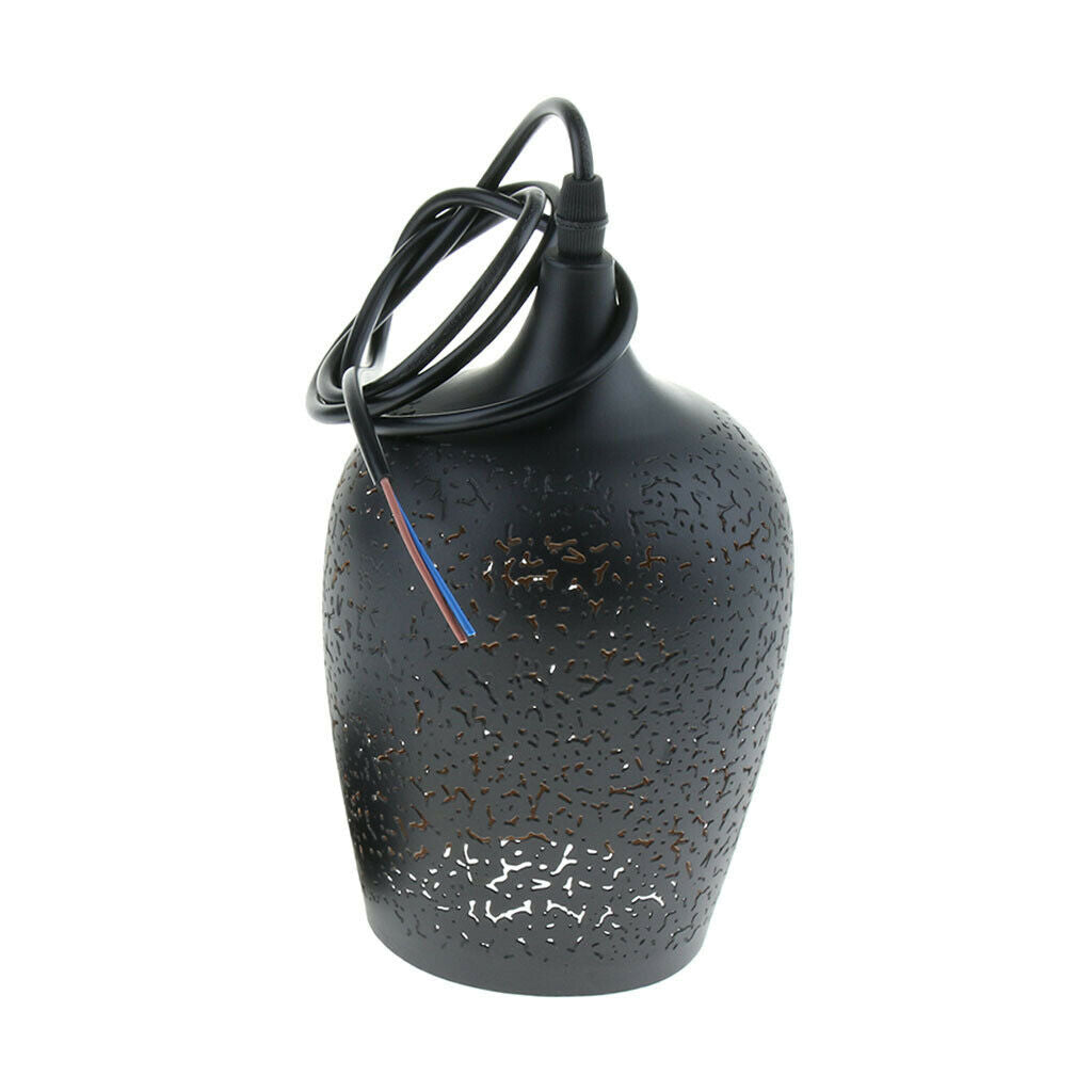 Industrial Style Replacement Bell Shaped Lamp Shade,20x13cm, Black,Vase Design