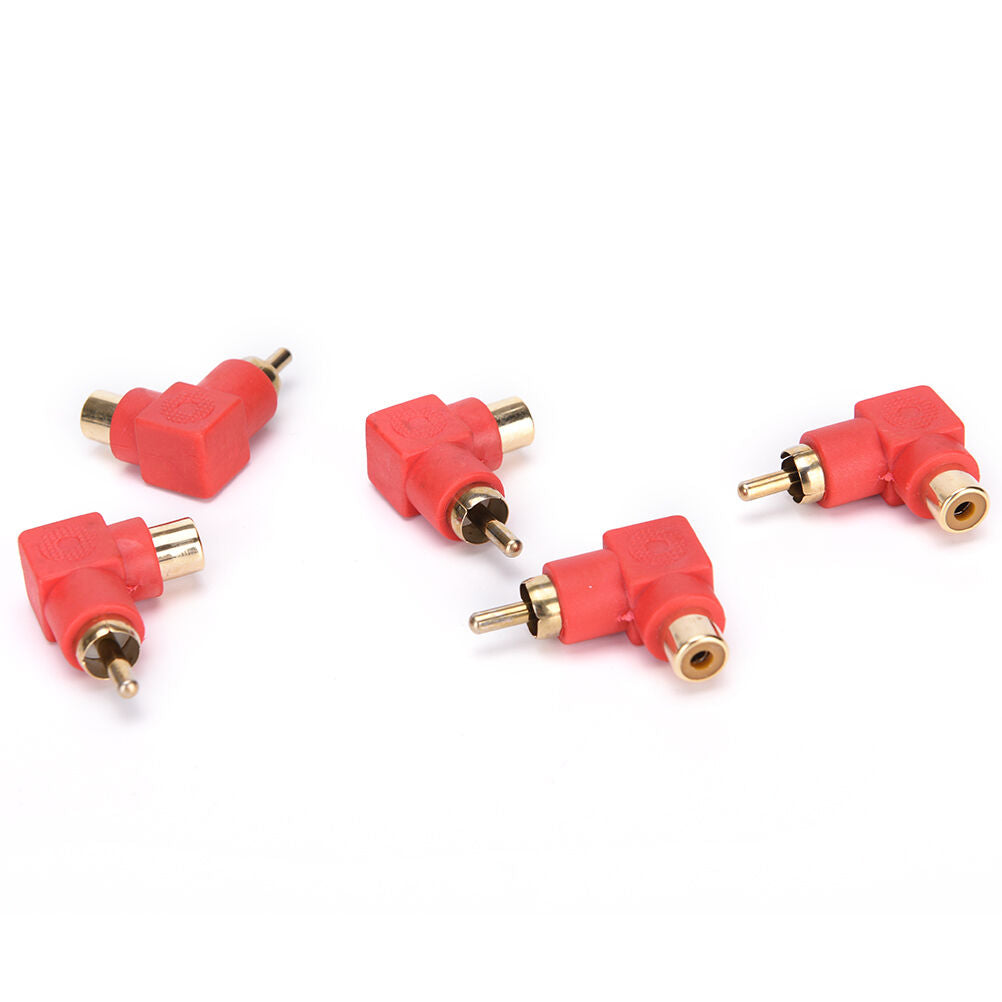 10x RCA right angle connector plug adapters M/F male to female 90degree e.l8