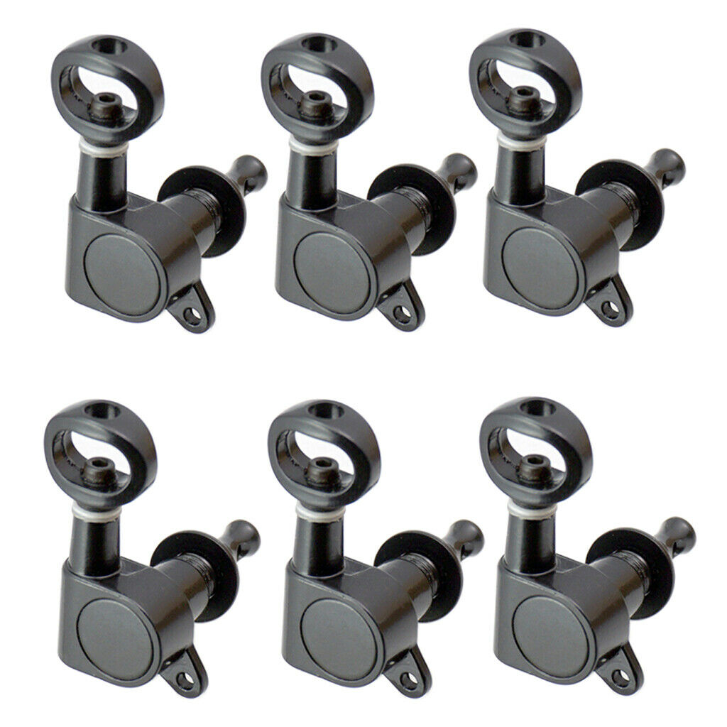 6 Pieces Right Full Closed Tuning Pegs Tuners for Electric Acoustic Guitar