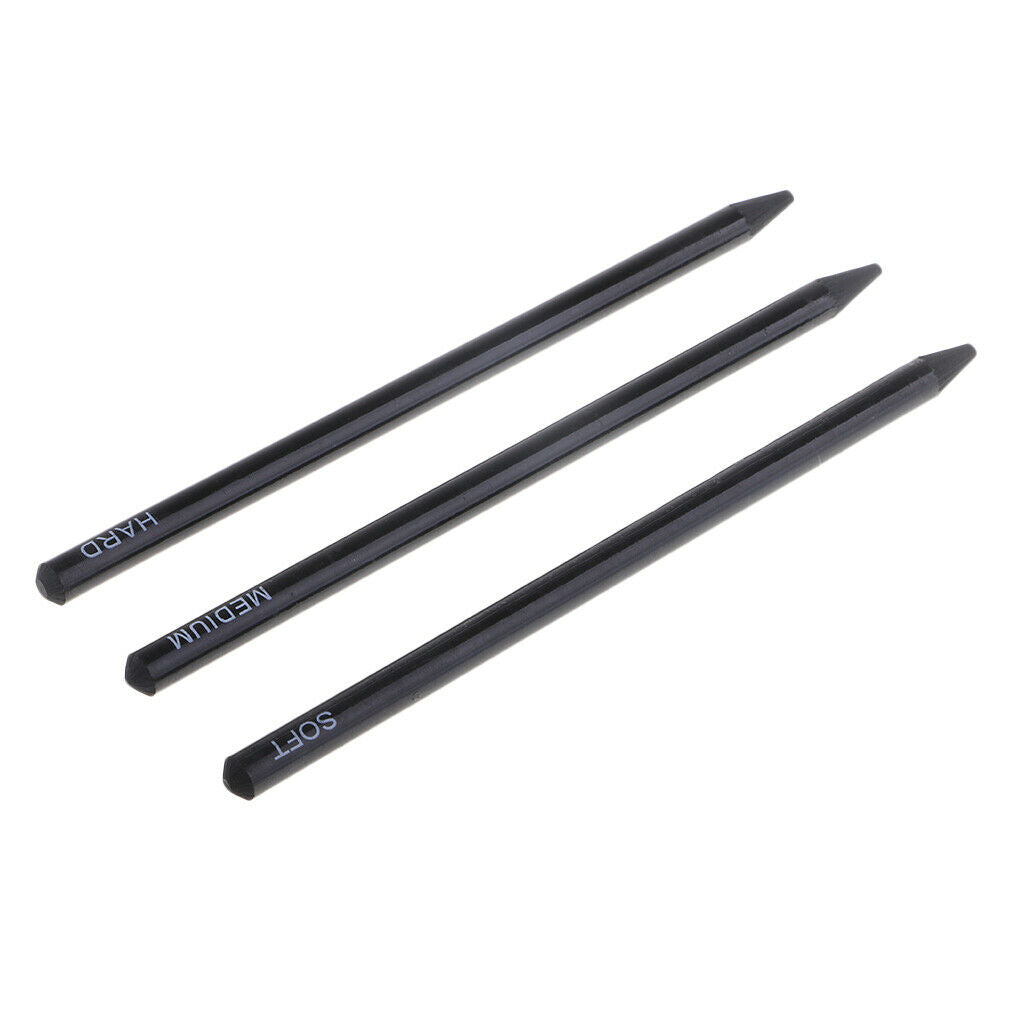 3pcs Sketch Pens Pure Carbon Professional Charcoal Pencils For Drawing Craft