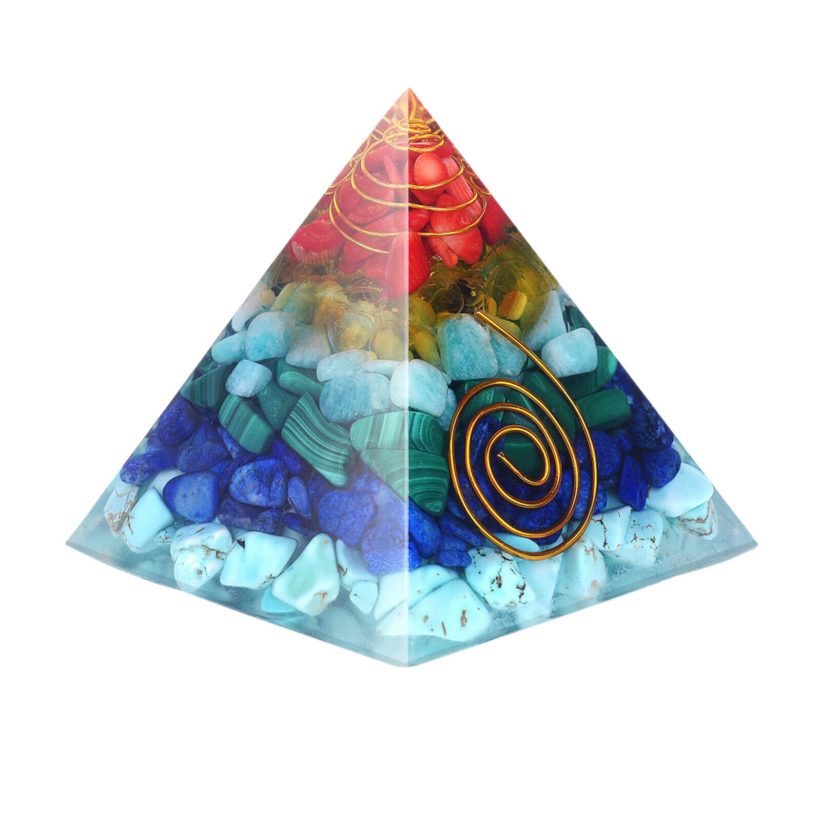 Crystal Pyramid Orgone Amethyst Quartz Energy Converter Heal Stone Craft