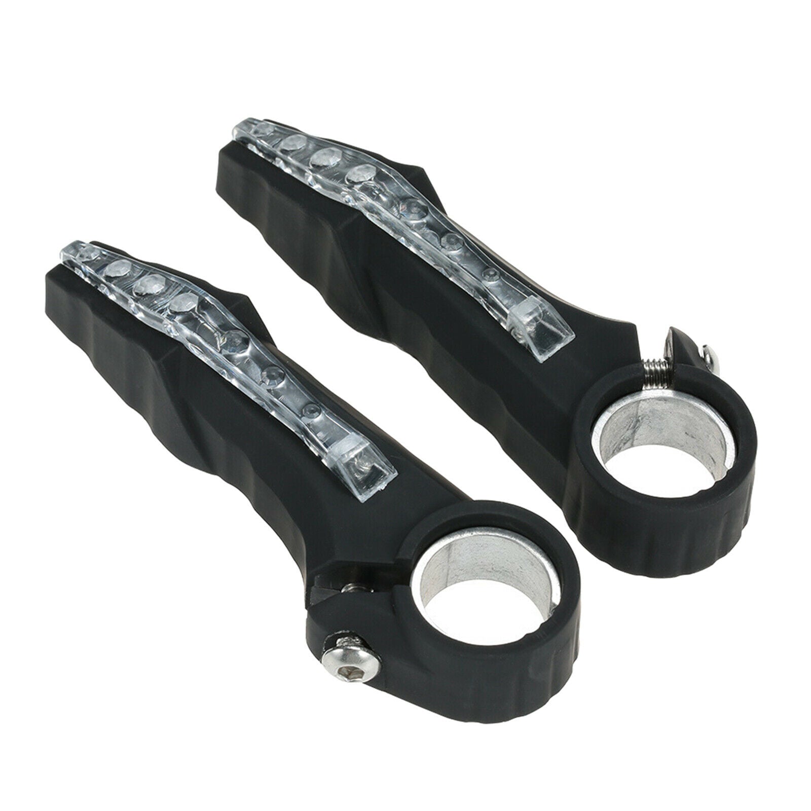 2Pieces Bicycle Rest Handlebar Grips Light Bar End Night Lamp Mountain Bikes