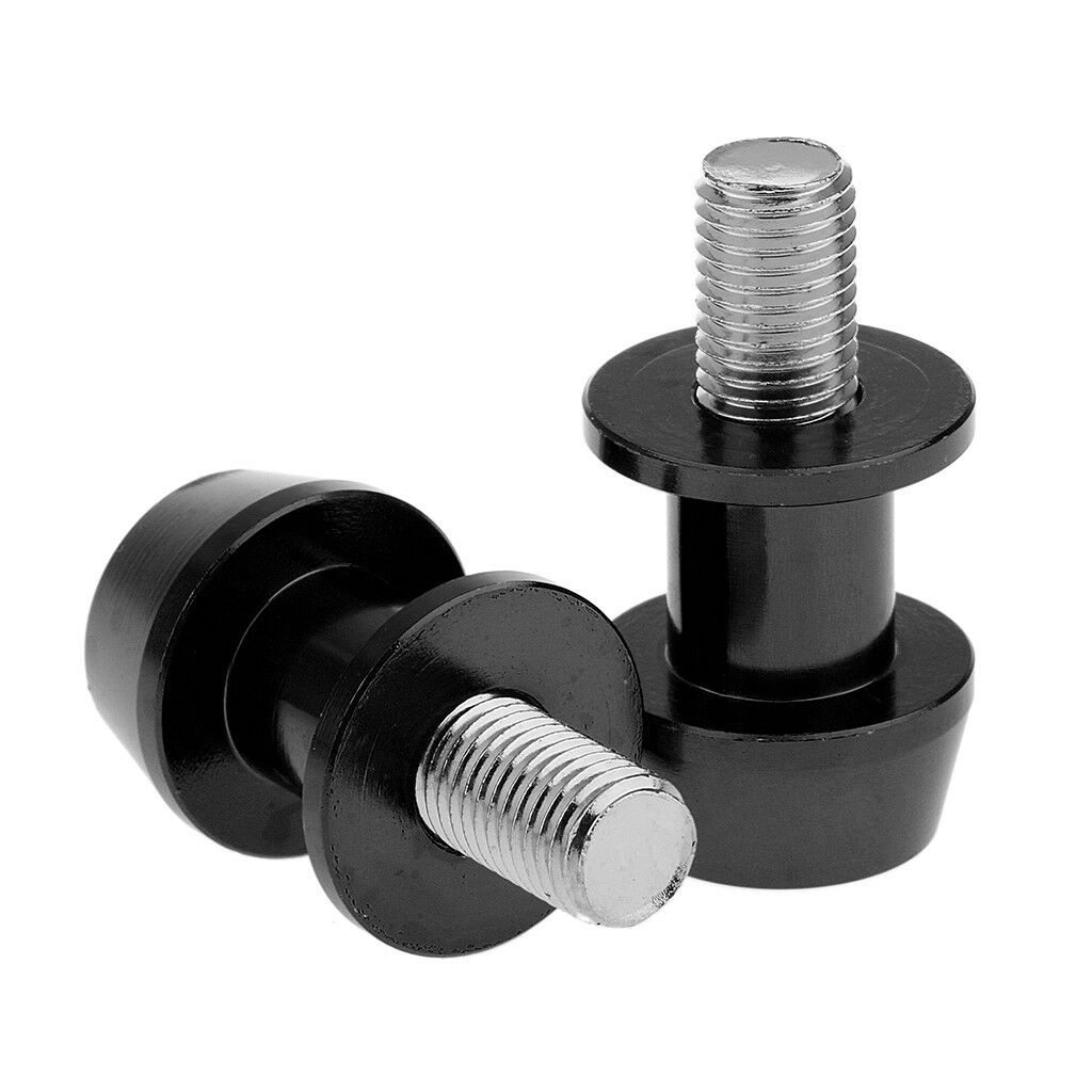 2x Swingarm Spools Slider 10mm for Kawasaki  250 ER6 Z 250 ER6F Black
