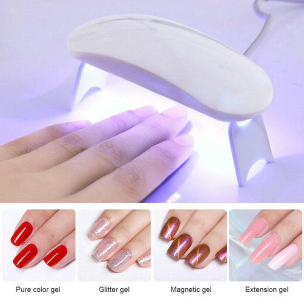 6W Mini Portable UV LED Lamp USB Charging Gel Polish Curing Machine Nail Dryer