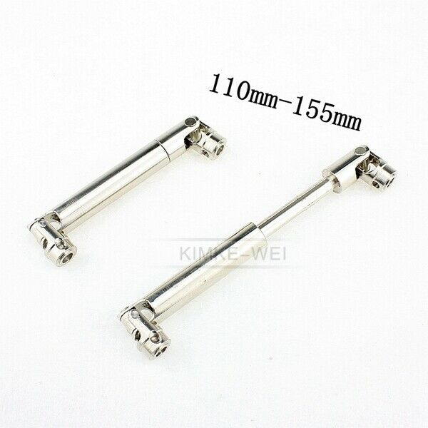 2x Stainless Steel Universal Drive Shaft 110-155mm for RC Crawlers D90 SCX10 New