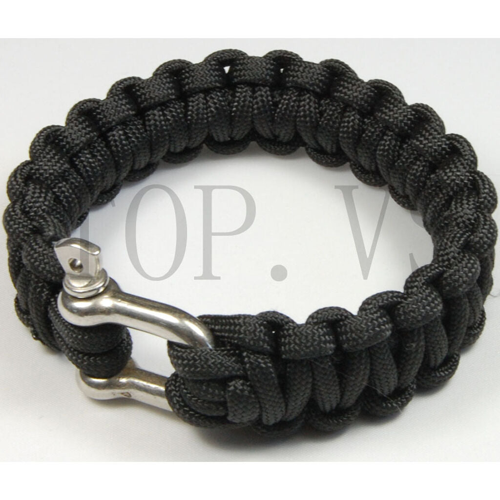 Paracord 550 Camping Para Bracelets Buckle Survival Hunting Metal shackle #1
