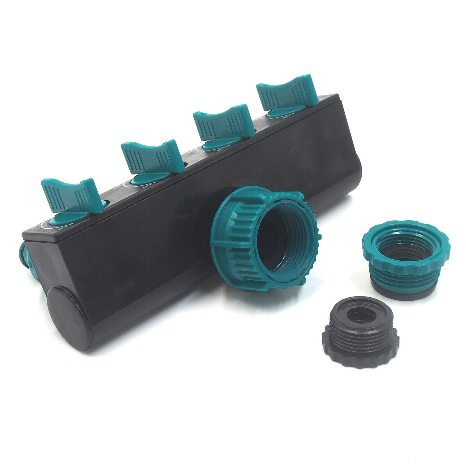 3/4" 4 Way Hose Splitter for Garden Lawn Pipe Connector Irrigation Watering