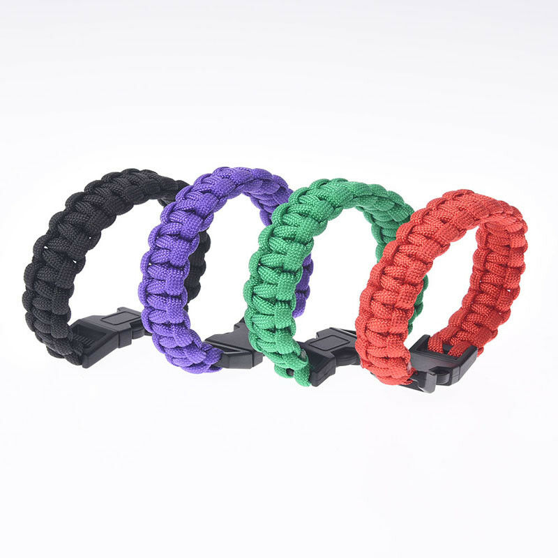 outdoor camping paracord parachute cord emergency survival bracelet rope BDAU