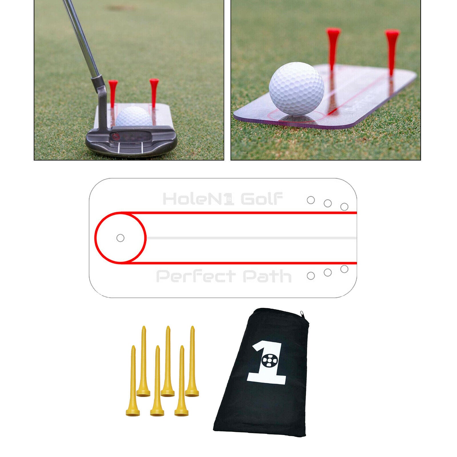Golf Putting Aid Swing Trainer Straight Alignment Putting Tutor Equipment