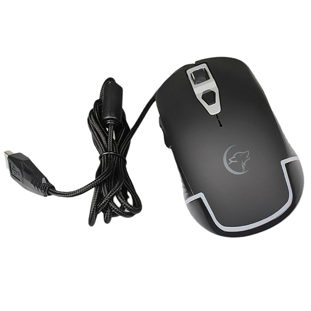 G818 Wired Game Mouse Optoelectronic Mouse 4-mode RGB Glow Desktop Mouse