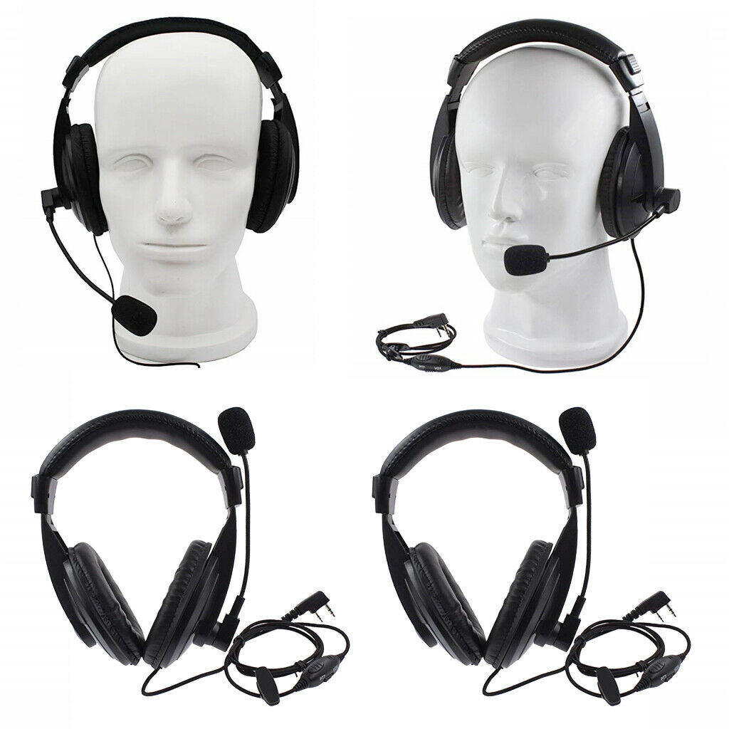 2Pcs Professional Over head Headphones for 2Pin Baofeng 777S RT21/22/5R