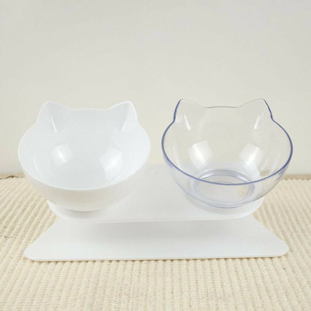 Plastic Pet Feeding Dual Bowl Non-Slip Multi-purpose Food Water Dispenser