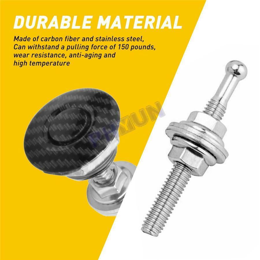4x Black Push Button Car Hood Quick Release Pins Bonnet Lock Clip Bumper Latch