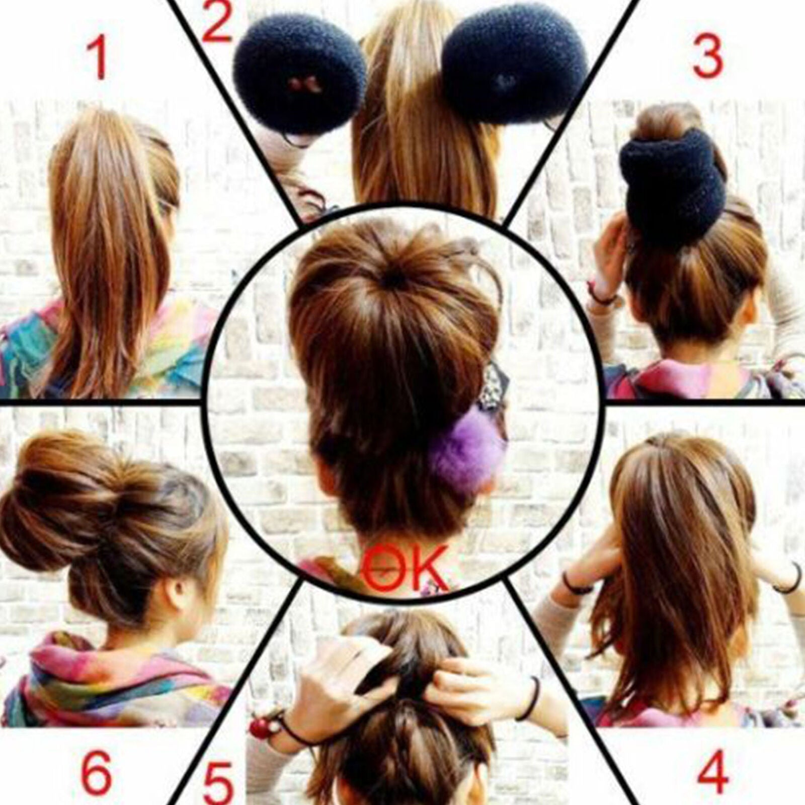 Extra Large 18CM/7" Magic Doughnut Bun Hair Updo Styler Summer Hair Donut Ring