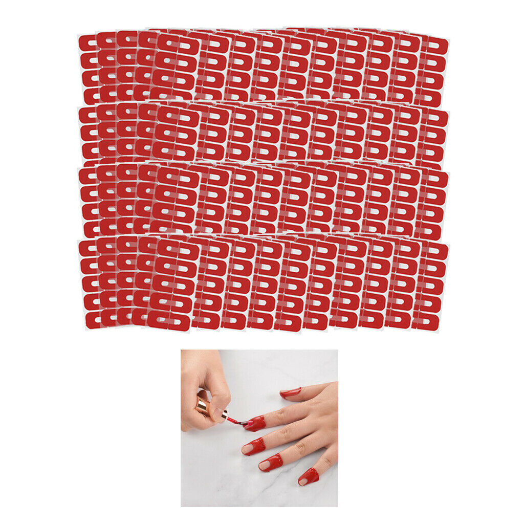 200x Disposable Nail Protection Tapes Overflow Nail Glue Separator Covers Wraps