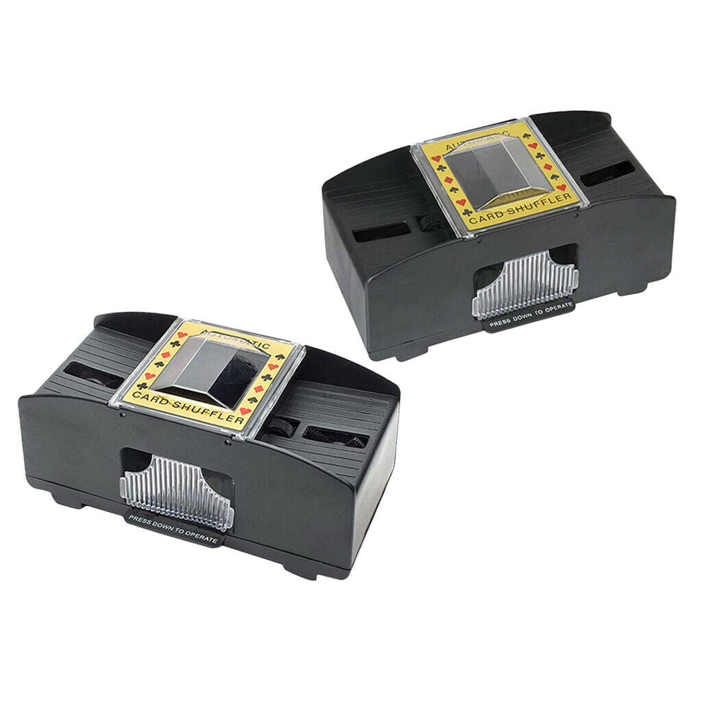 2x Professional Automatic Card Shuffler Home Games Poker Shuffling Machine