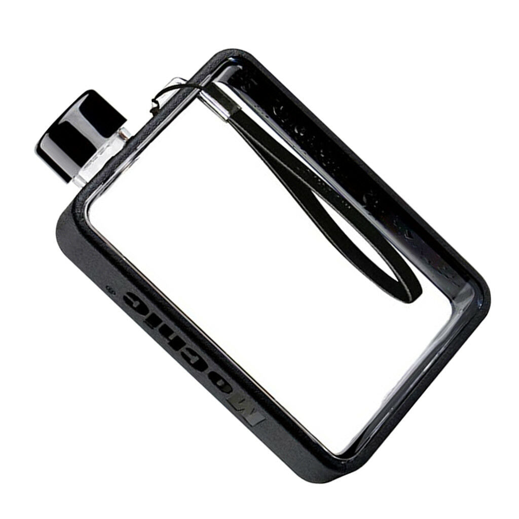 Reusable Flat Plastic Water Bottle, Special Book Shape Bottle Design Black