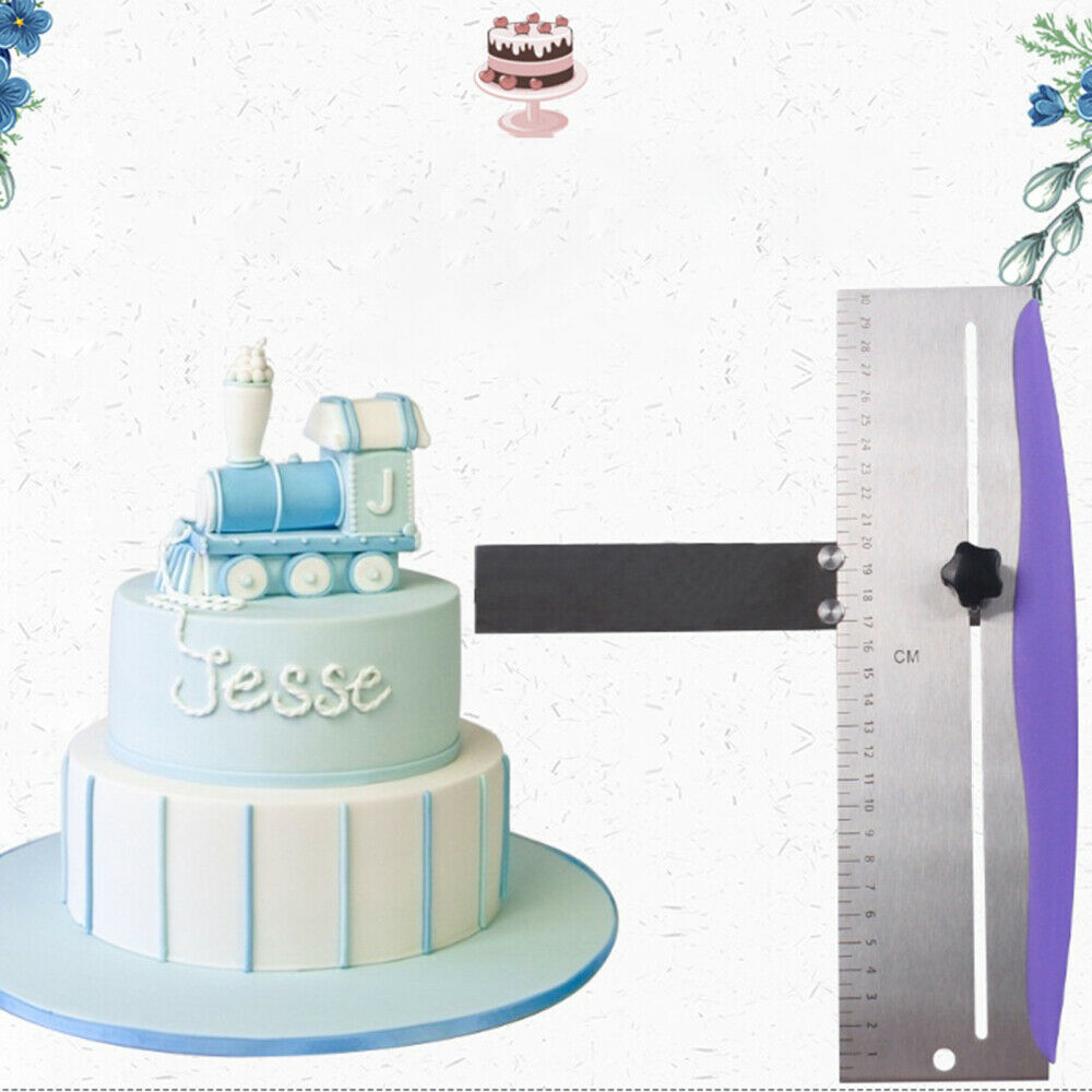 Adjustable Height Smoothing Scraper Fondant Cakes Mold Device Mould Tool