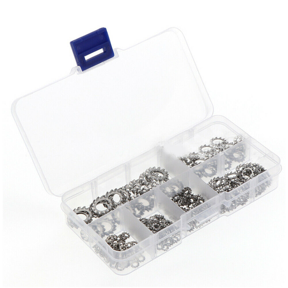 300PCS 304 Stainless Steel External Serrated Lock Washer Anti-loosening Washer