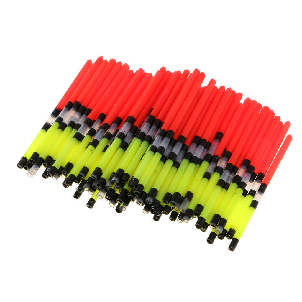 100x Plastic Fishing Float Floating Stick Tube Super Buoyancy Sensitivity