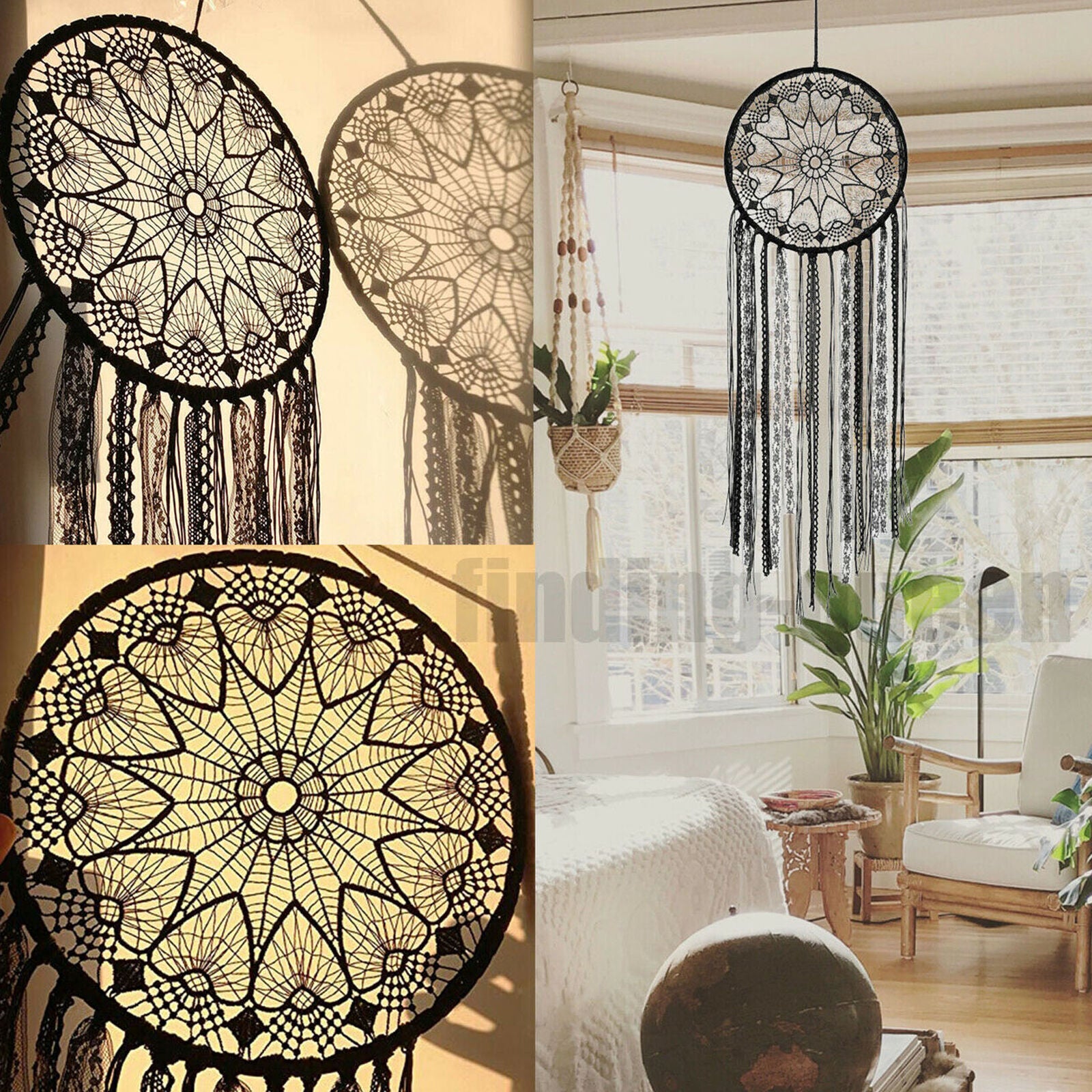 Large Handmade Dream Catcher Lace Dreamcatcher Wall Hanging Craft Gift Decor