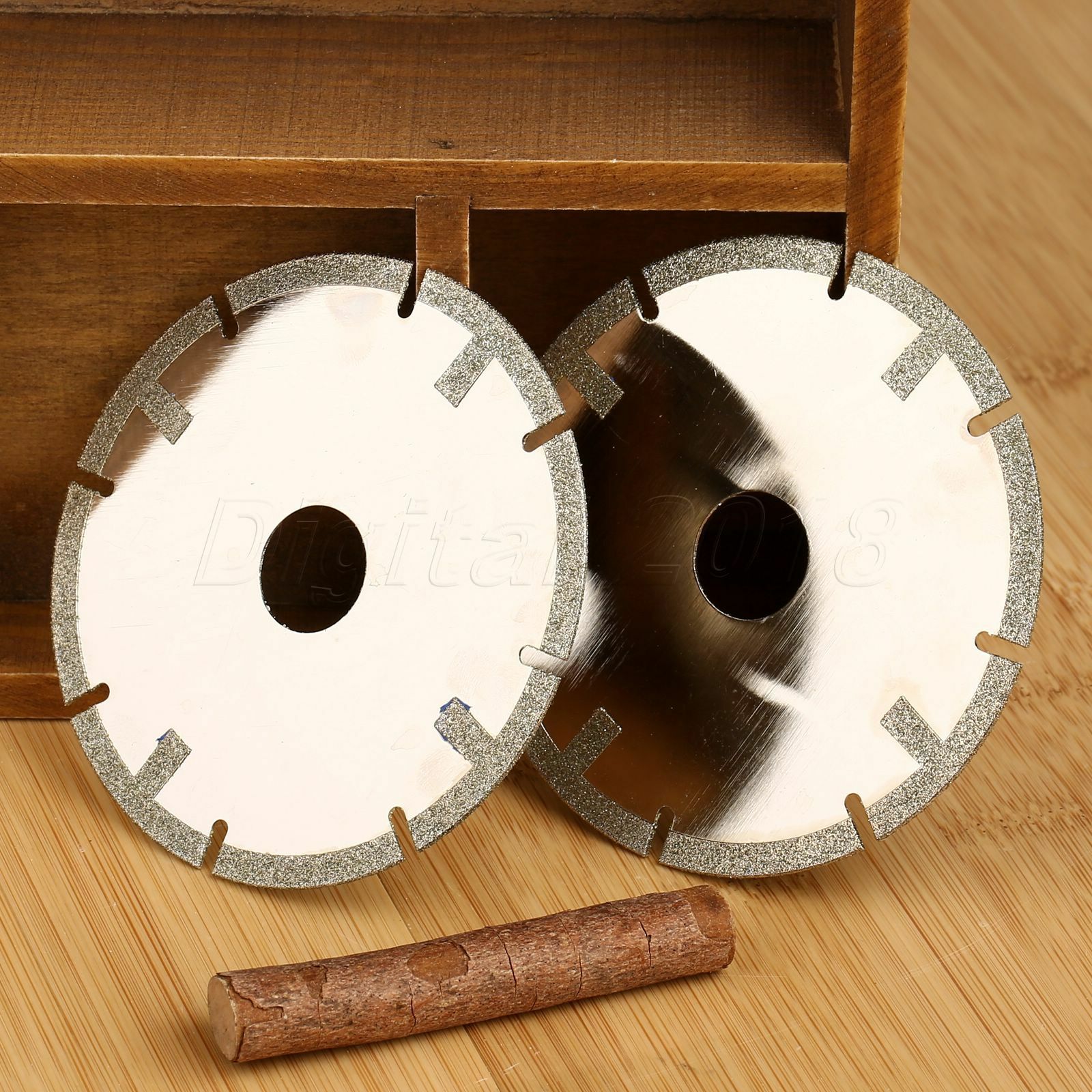 2pcs 4" Diamond Coated Tipped Cut Disc Saw Blade Wheel Rotary Tool Grit 60#
