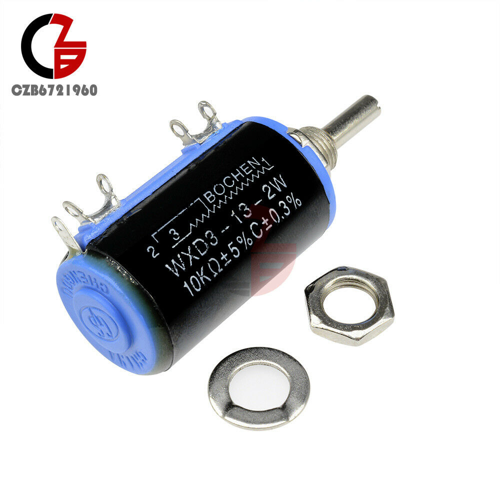 Black Precision WXD3-13-2W Multi-Turn Wirewound Linear Potentiometers 10K OHM