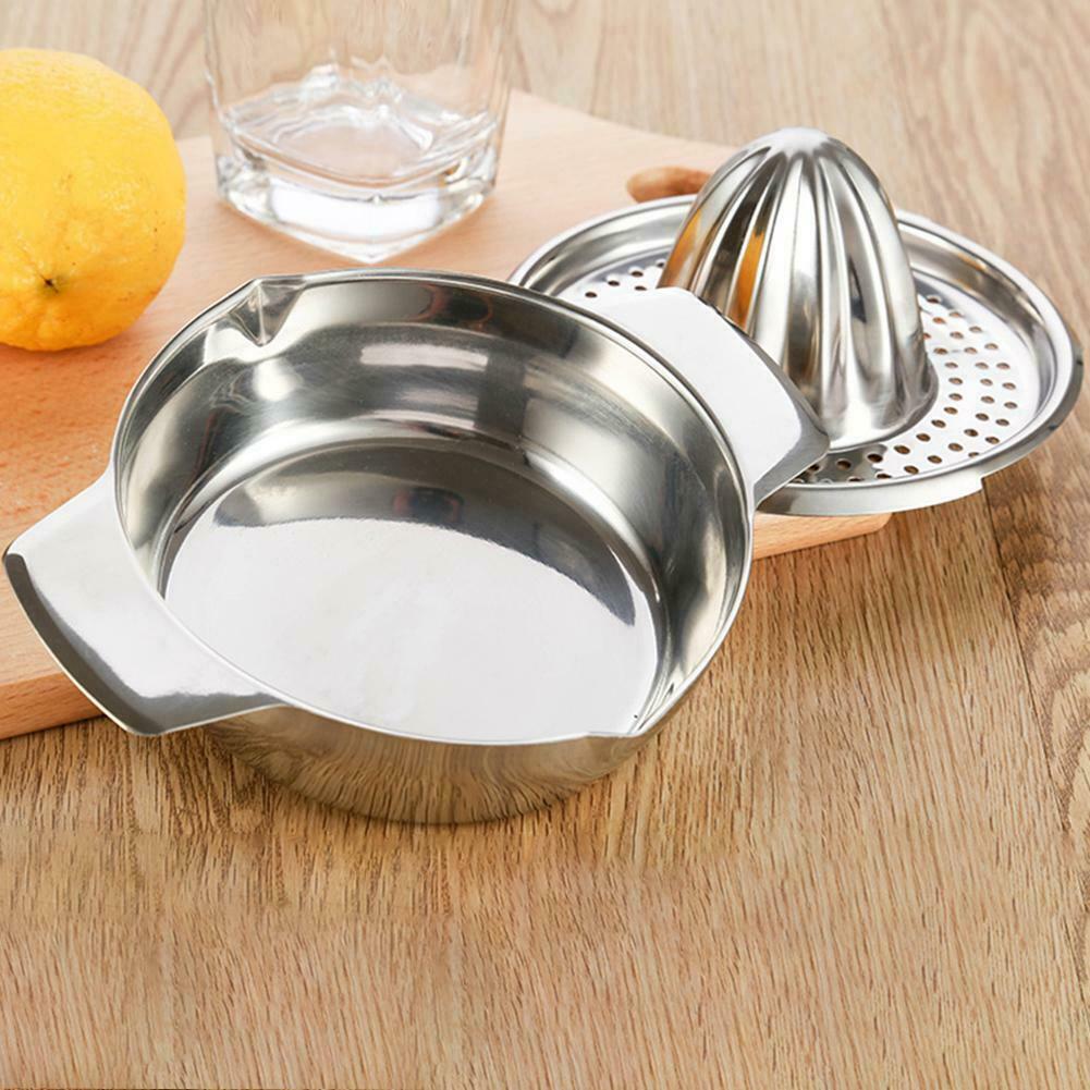 Stainless Steel Manual Orange Juicer Lemon Fruit Juice Squeeze Filter Bowl  @