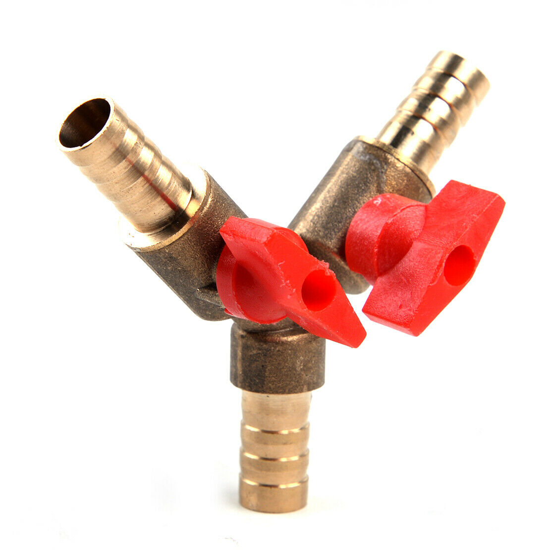Brass 3/8" Y 3-Way Hose Connector Shut off Ball Valve for Fuel Gas Fitting An