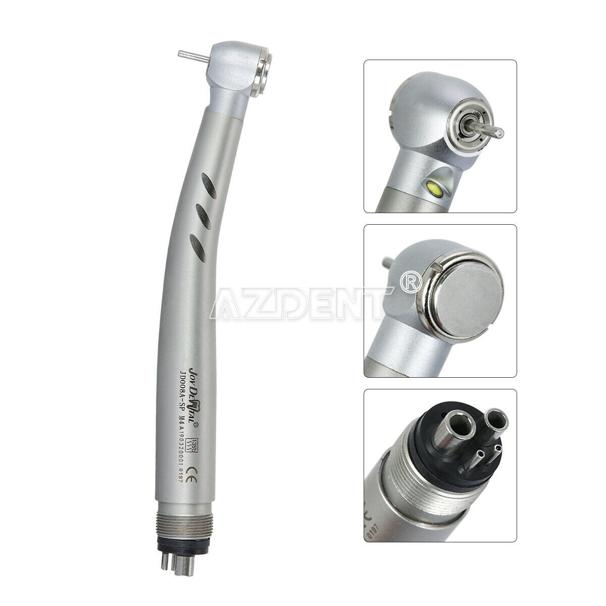 Dental E-generator LED Push Button High Speed Handpiece Ceramic Bearing 4Holes