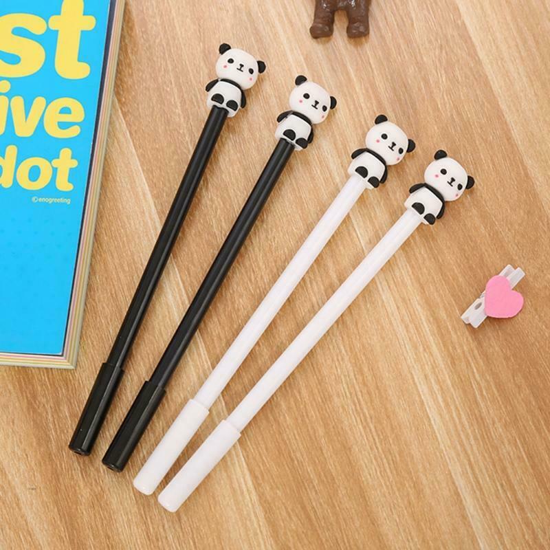 6pcs Cartoon Panda Gel Pen Refillable Smooth Writing Gel Pen for Gift Giveaway