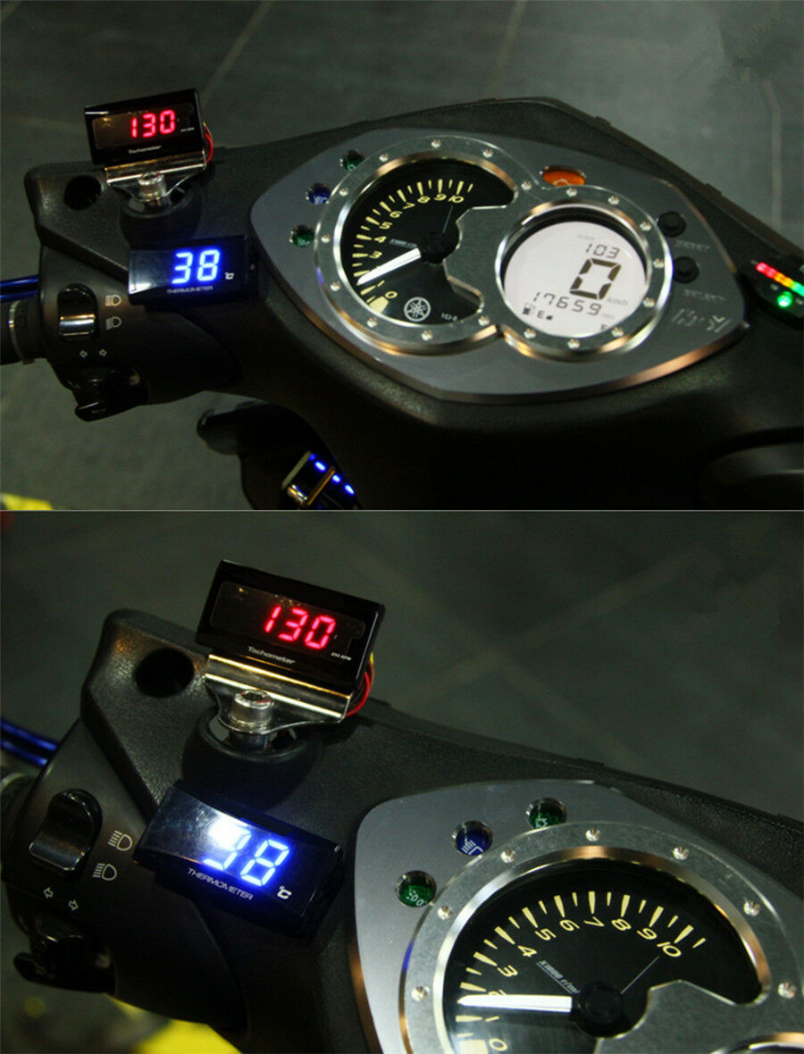 Mini RPM Meter Digital Square LCDDisplay Engine Tach Hour Meter Tachometer Gauge