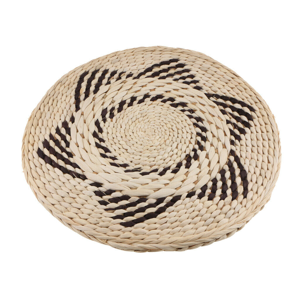 Japanese Style Handmade Straw Woven Seat Cushion Tatami Dia. 48cm (18.90")