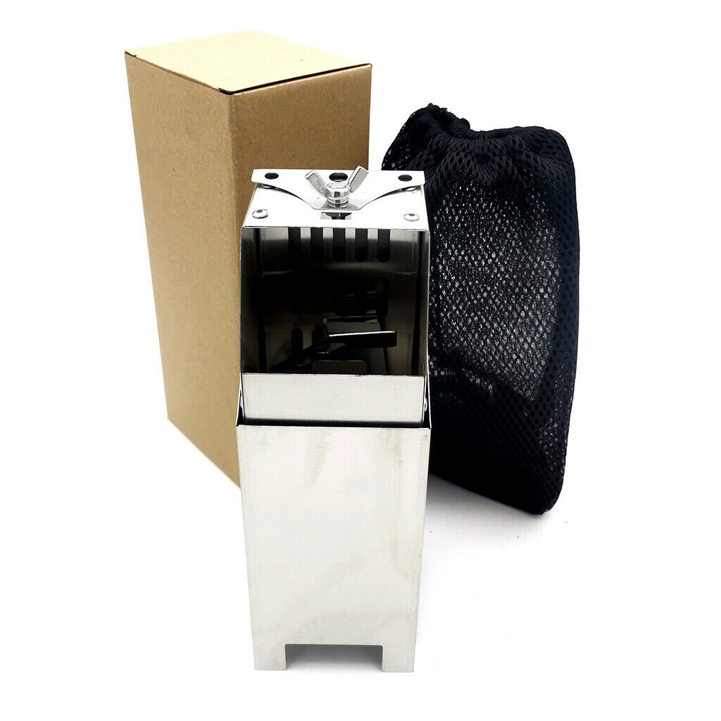 Stainless Steel Foldable Wood Burning Camping Rocket Stove Tent Heater for