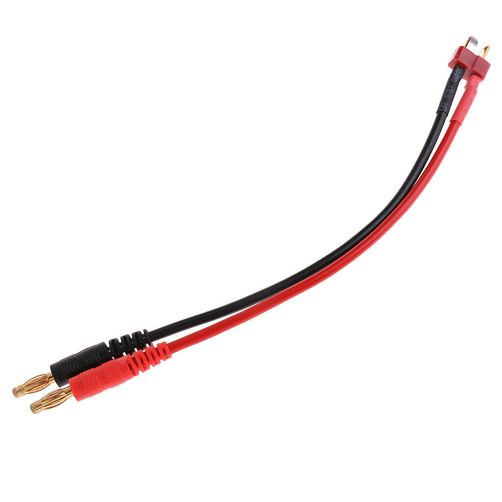 4.0mm banana to t connector male plug cable adapter for rc