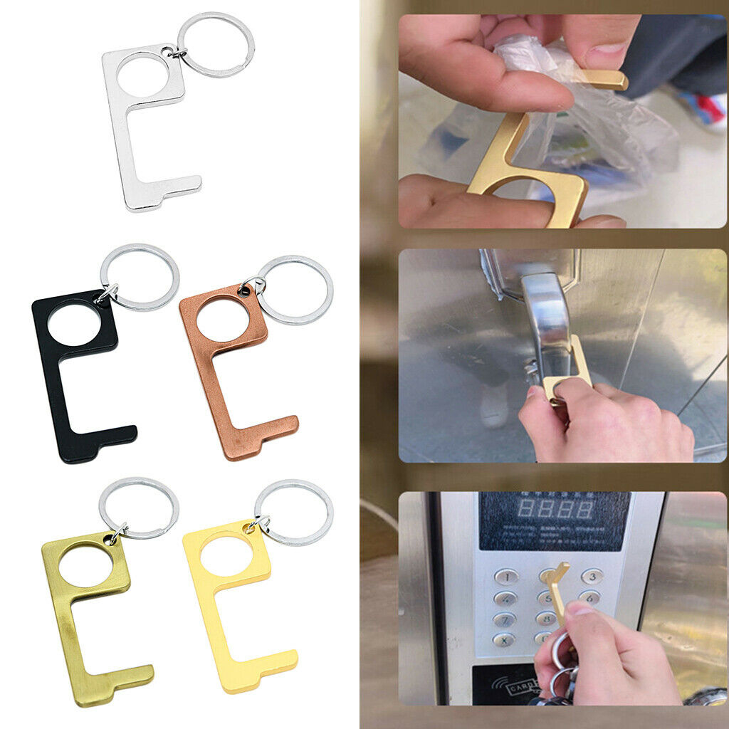 Open Door Elevator Press Stick Avoid Contact Tools Anti Bacteria Golden