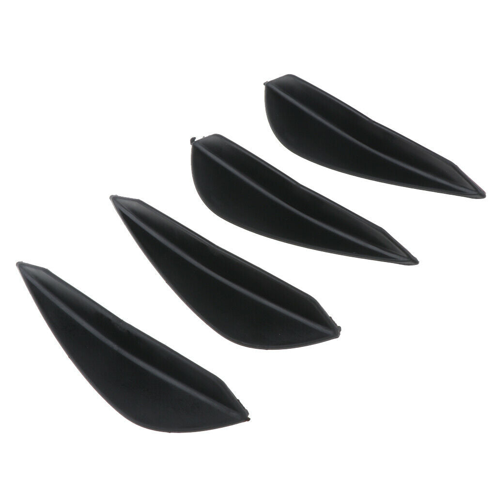 4 Pieces Carbon Fiber Front Bumper Splitter Fins Trim Set Black General