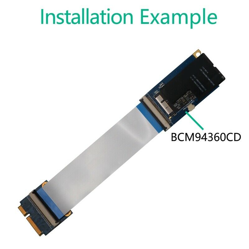 Mini PCI-E to BCM94360CD Flexible Extender Cable 12+6Pin Adapter Support Wifi A8