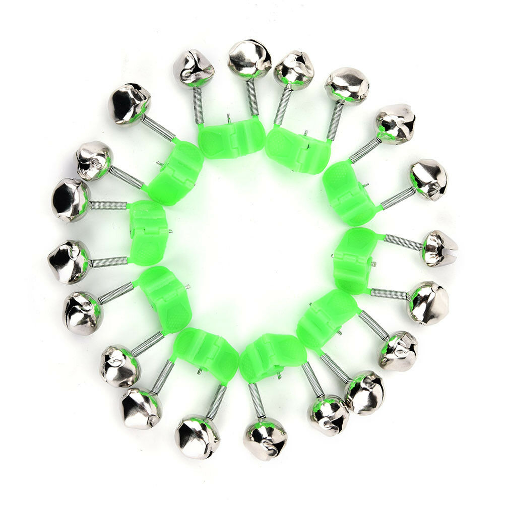 10Pc fishing rod bite alarm bells twin bells clip alerter fishing tackle tool Lt