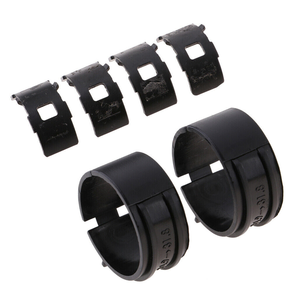 2 Pairs Bike Front Derailleur Clamp Adapter Reducer 34.9mm to 31.8mm Plastic
