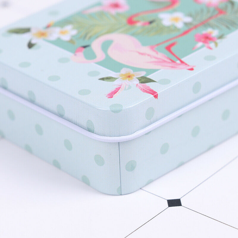 Flower Tin Trinket Coin Box Jewelry Storage Case Gifts Packing 90x65x25.l8