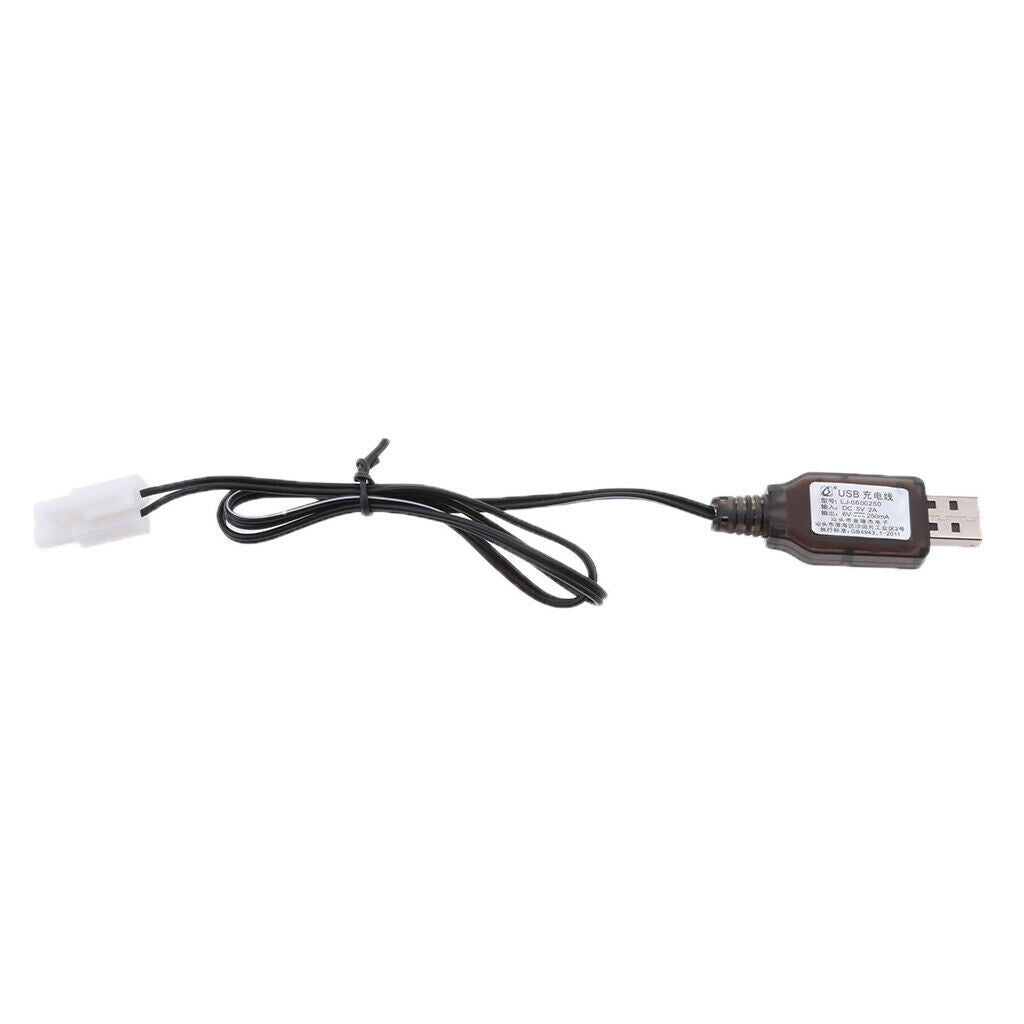 6V USB to L6.2 2P NI MH NI Cd Battery Charger Cable for RC Toys Drone