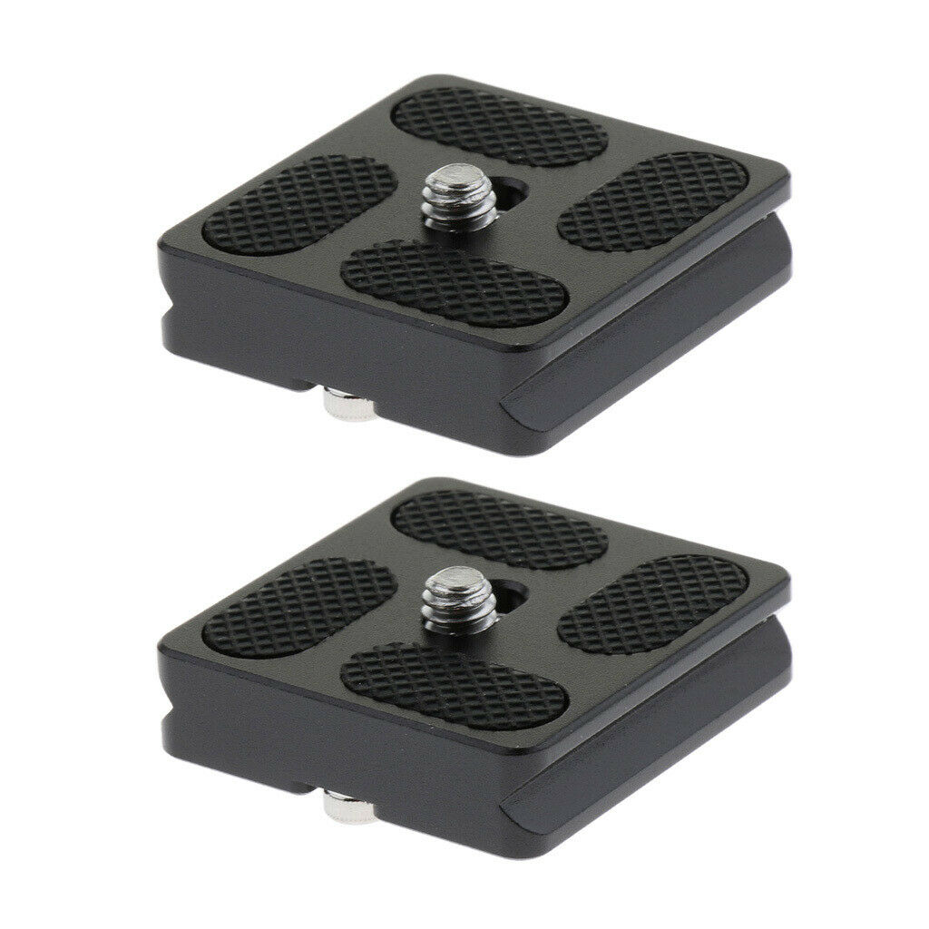 2xMetal Camera 42x40x10mm Quick Release Plate ForArca-Swiss Tripod Monopod Black