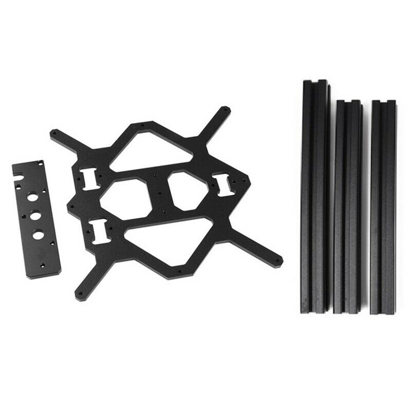 1Set Black Aluminum Profile Y Cage Z Bottom Plate Extrusion Profile with 3Pcs E8
